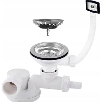 Sifon Sifon dřezový Hydro-Era nízký, plastový, se sítkem 115 mm