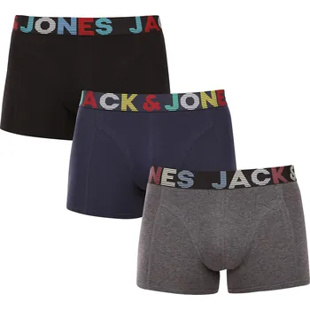 Boxerky 3PACK pánské boxerky Jack and Jones vícebarevné (12243393) XXL Možnost vrácení zboží ZDARMA do 120 dnů!