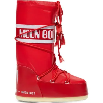 Dívčí sněhule Zimní obuv dětská MOON BOOT ICON NYLON, 003 red - 27/30