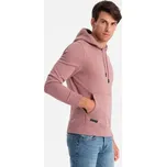 Ombre Clothing Základní tmavě růžová pánská mikina V4 SSBN-0161