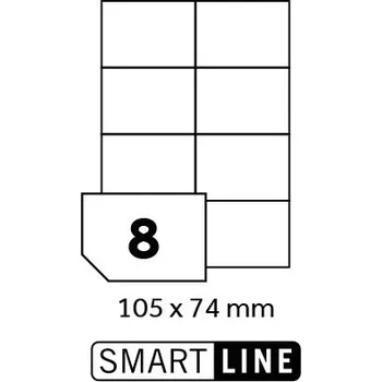 Speciální papír Samolepicí etikety SMART LINE - 105 x 74 mm / A4 100 archů