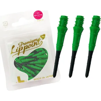 Příslušenství pro šipky L-Style Hroty soft NATURAL9 PREMIUM LIP POINT TWO TONE black/green