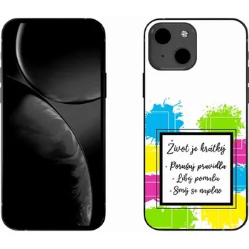 Pouzdro na mobilní telefon Gelový kryt mmCase na iPhone 13 6.1 - citát 5 bílé pozadí