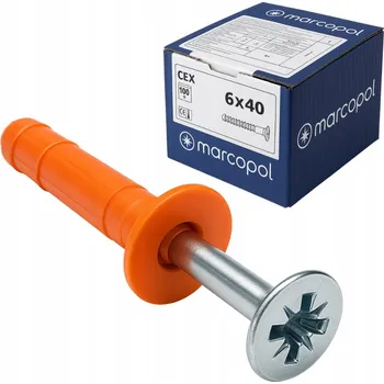 Vrták Hmoždinky do betonu Marcopol 6 x 40 mm, 100 ks