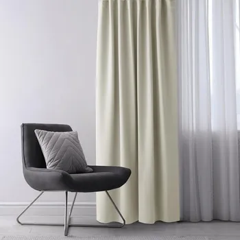 Bytový textil Zatemňovací závěs blackout RESTILO krémový 140 x 245 cm sada 2 ks
