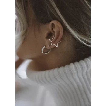 Souprava šperků NO MORE Star Ear Cuff Silver