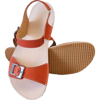 Dámská obuv Barefoot sandály s přezkou SOCI oranžová 38