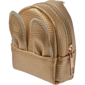 Zlatý přívesek na klíče batůžek s oušky