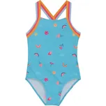 Jednodílné plavky COLOR KIDS Swimsuit W Elastic Straps, AOP-7452-River Blue - 140