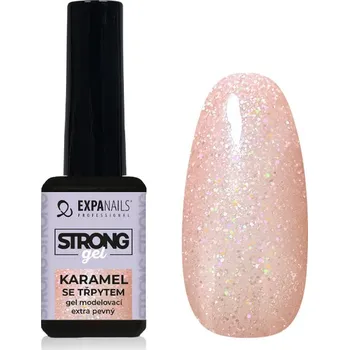 Umělé nehty UV/LED Gel modelovací Strong - Karamel se tř.50 g