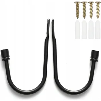 Věšák HLINÍKOVÝ HÁK NA ZEĎ VĚŠÁK ČERNÝ LOFT 2ks