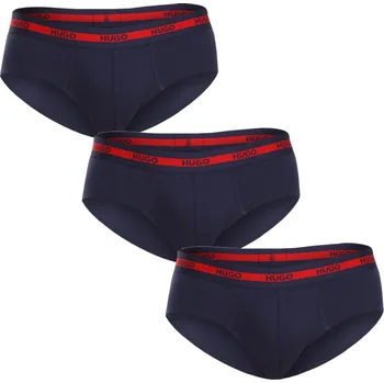 Slipy 3PACK pánské slipy HUGO modré (50503100 411) S Možnost vrácení zboží ZDARMA do 120 dnů!