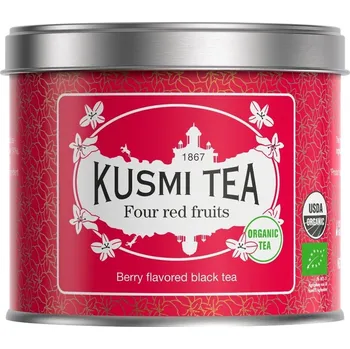 Nápoj Černý čaj FOUR RED FRUITS Kusmi Tea plechovka 100 g
