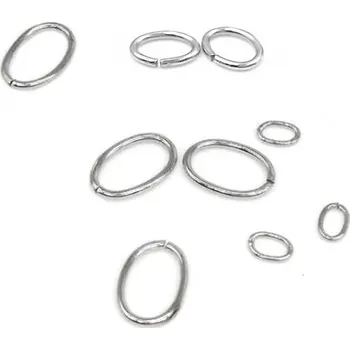 Materiál na výrobu šperku Nerezové spojovací oválky 304 6-13mm - 1ks+B - 6 x 4 mm / 1Ks