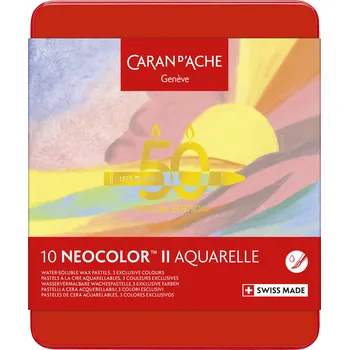 Pastelka Caran d´Ache Caran d´Ache, 7500.918, Neocolor II, akvarelové pastely, limitovaná edice 50-years, Pastel, 10 ks