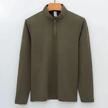 Pánská mikina Pánská mikina se zipem s vysokým límcem Barva: Tmavě Zelená, Velikost: 4XL