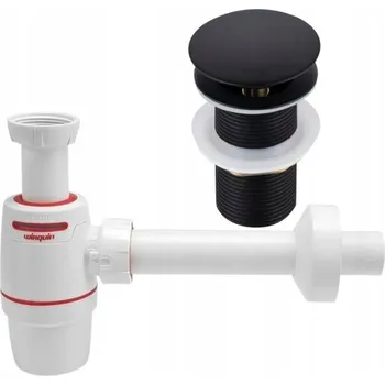 Sifon SYFON K UMYVADLU WIRQUIN NEO AIR + ZÁTKA KLIK KLAK BEZ PŘEPADU ČERNÝ