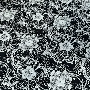 Úplet, Bílá krajka, Černý Premium (E) (Premium úplety se sitotiskem)