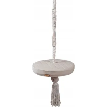 Dětská houpačka Houpačka kruh pro děti domů i na zahradu, disk BÉŽOVÁ