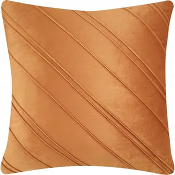 Povlak na dekorativní polštářek Velurový povlak na polštář dekorační oranžový 45x45 cm