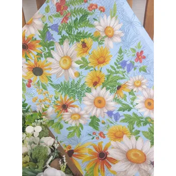 Utěrka Kuchyňská utěrka - letní louka na světle modré