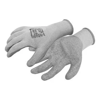HOEGERT DILL latexové ochranné rukavice šedá/modrá 8