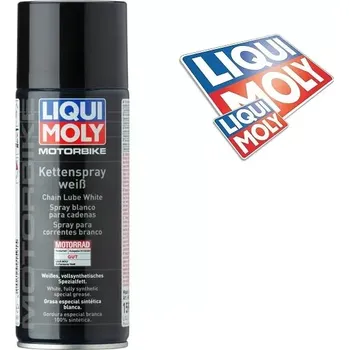 LIQUI MOLY sprej na řetěz, 400 ml - bílý (Sprej na mazání řetězů motocyklů)