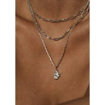 Souprava šperků NO MORE Raw Necklace Silver 50cm