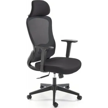 Kancelářská otočná židle SONAR — síť / látka, černá