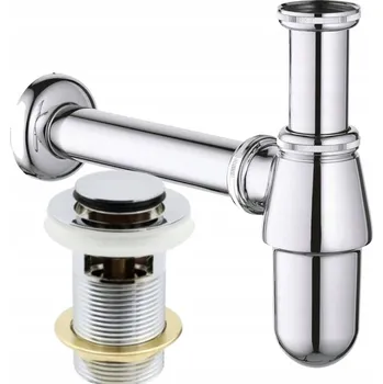 Sifon Sifon k umyvadlu RETRO chromovaný + zátka s přepadem