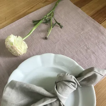 prostírání LNĚNÉ. Tkané a šité v Jeseníkách. lněné prostírání Pudrová růž