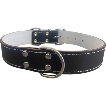 Obojek pro psa BAFPET Kožený obojek podšitý filcem, STELLA - hladká Barva: Černá, Rozměr: 30mm x 60cm /44-54/ 01121