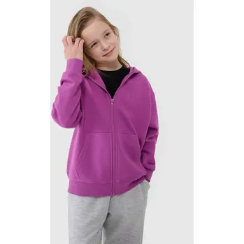 Dívčí mikina Dívčí mikina na zip 4F velikost 122 dark violet