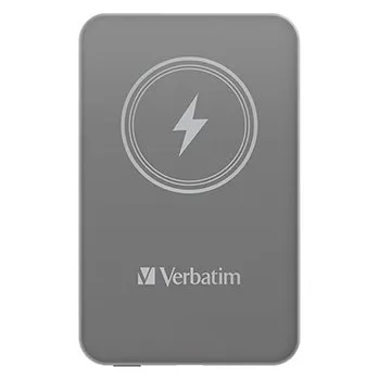 Powerbanka Verbatim Wireless Powerbank Charge n Go 5.000mAh (grau, Qi, PD 3.0, Quick Charge 3.0)