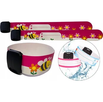 Obraz VODĚODOLNÝ IDENTIFIKAČNÍ NÁRAMEK PRO DĚTI NA RUKU S TELEFONNÍM ČÍSLEM NA BAZÉN