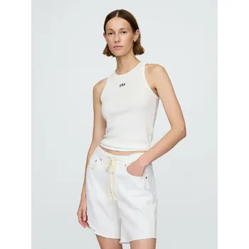 GAP Dámské Žebrovaný top s logem Americana GAP Bílá XL (2857131)