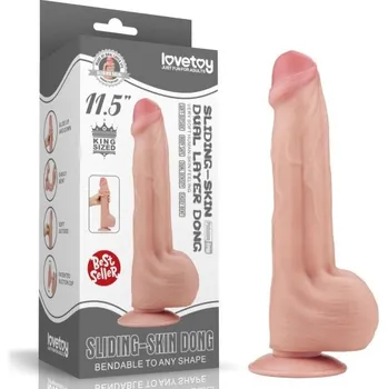 Dildo Lovetoy 11.5'' King Sized Sliding Skin Dual Layer Dong