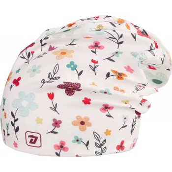 Čepice Flísová čepice Dráče - Yetti 31, bílá, kytičky Barva: Bílá, Velikost: 48-50