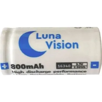 Článková baterie Nabíjecí baterie LunaVision CR123A (16340) Li-ion 800mAh 3,7V 2,96Wh