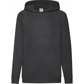 Chlapecká mikina Dětská mikina bavlna Fruit of the Loom černá, velikost 152