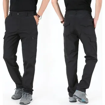 Pánské kalhoty Pánské taktické cargo kalhoty z prodyšného materiálu Barva: Černá, Velikost: 3XL