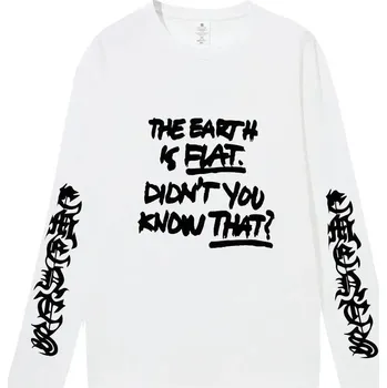 Pánské tričko Pánské bavlněné tričko s dlouhým rukávem a nápisy Velikost: 3XS, Barva (Varianta): White-long sleeve