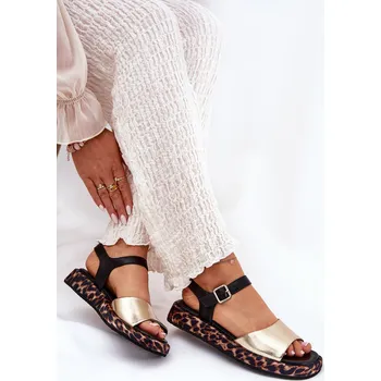 Dámské sandále Kožené Elegantní Dámské Sandály S.Barski GR51-603 Barva: Zlatá, Velikost: 37