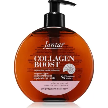 Koupelová kosmetika Farmona Jantar Collagen Boost sprchový gel na ruce a tělo 400 ml