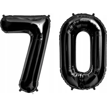 Balónek Balónky číslice 70. narozeniny černé hélium 100 cm