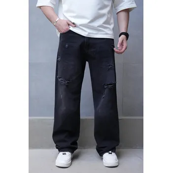 Pánské džíny 2Y Premium Černé Baggy fit džíny Ashcore Velikost: 33