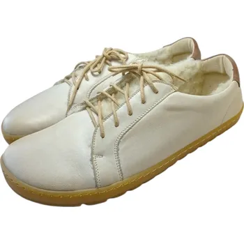 Dámské baleríny Kožené hřejivé barefoot tenisky ESTER/Z/N krémová 40