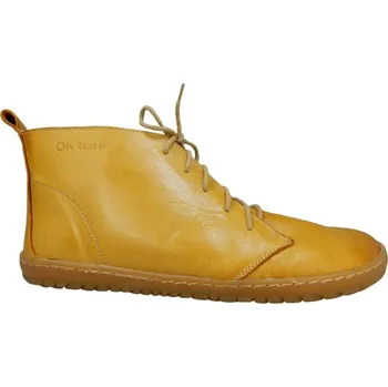 Dámská obuv Pánská kotníčková barefoot obuv na šněrování AGATE žlutá 47