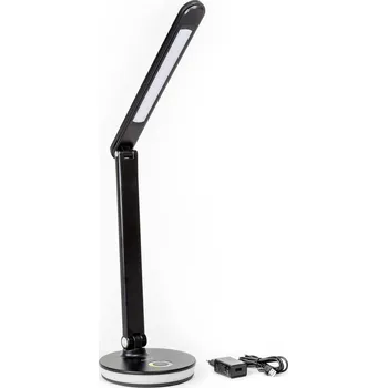 Lampička Platinet stolní LED lampa 12W stmívatelná, dotykové ovládání, USB port, černá