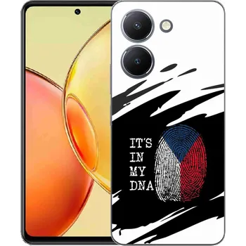 Vlajka Gelový kryt mmCase na Vivo Y36 - vlajka otisk prstu černobílé pozadí